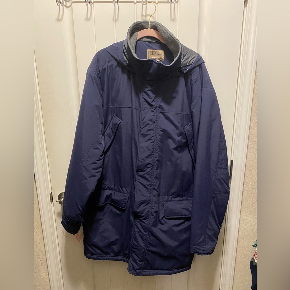 Vintage L.L. Bean Men's XXL TALL Blue Insulated Winter Jacket